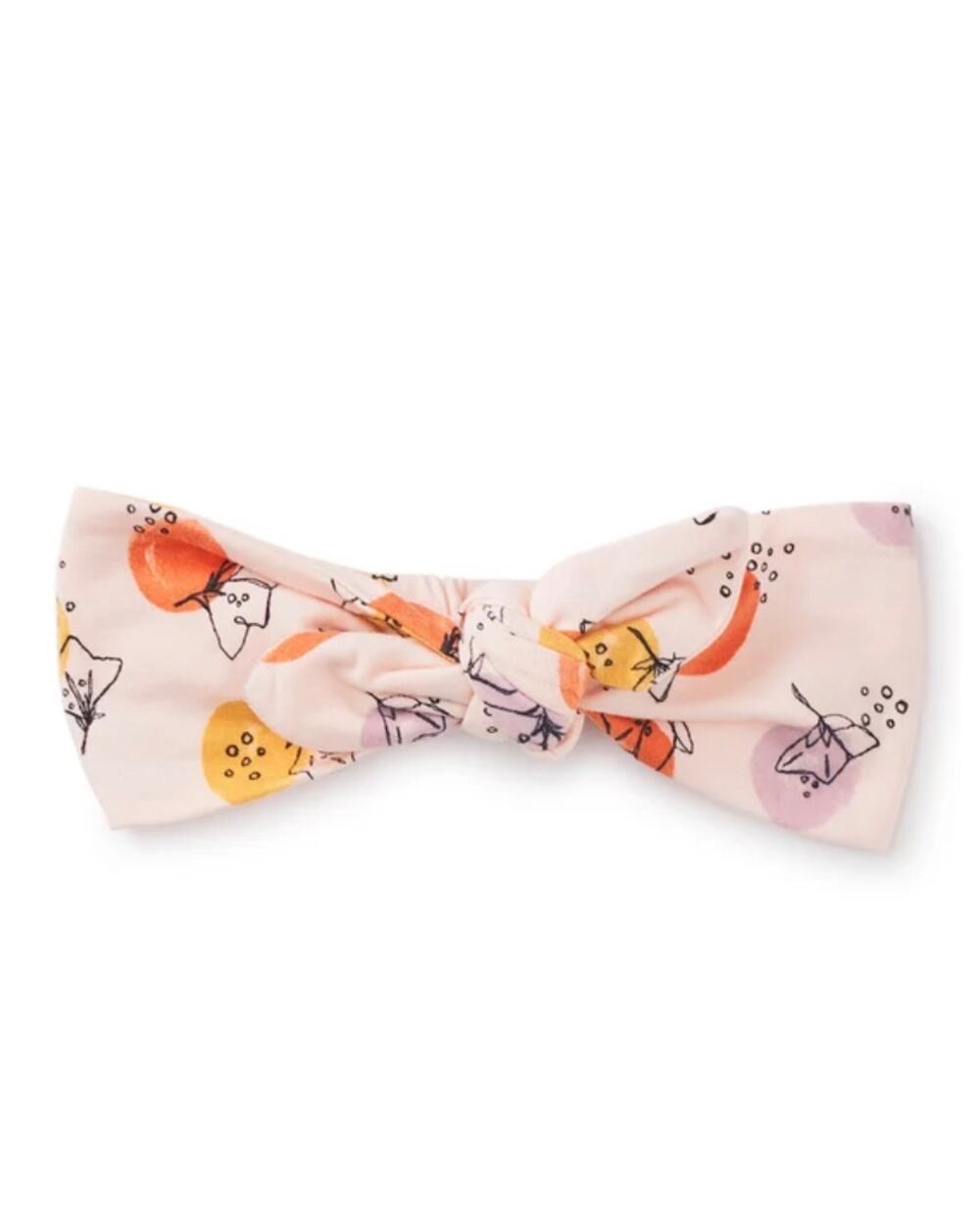 Tea Collection Squash Blossom Dot Baby Bow Headband NWT